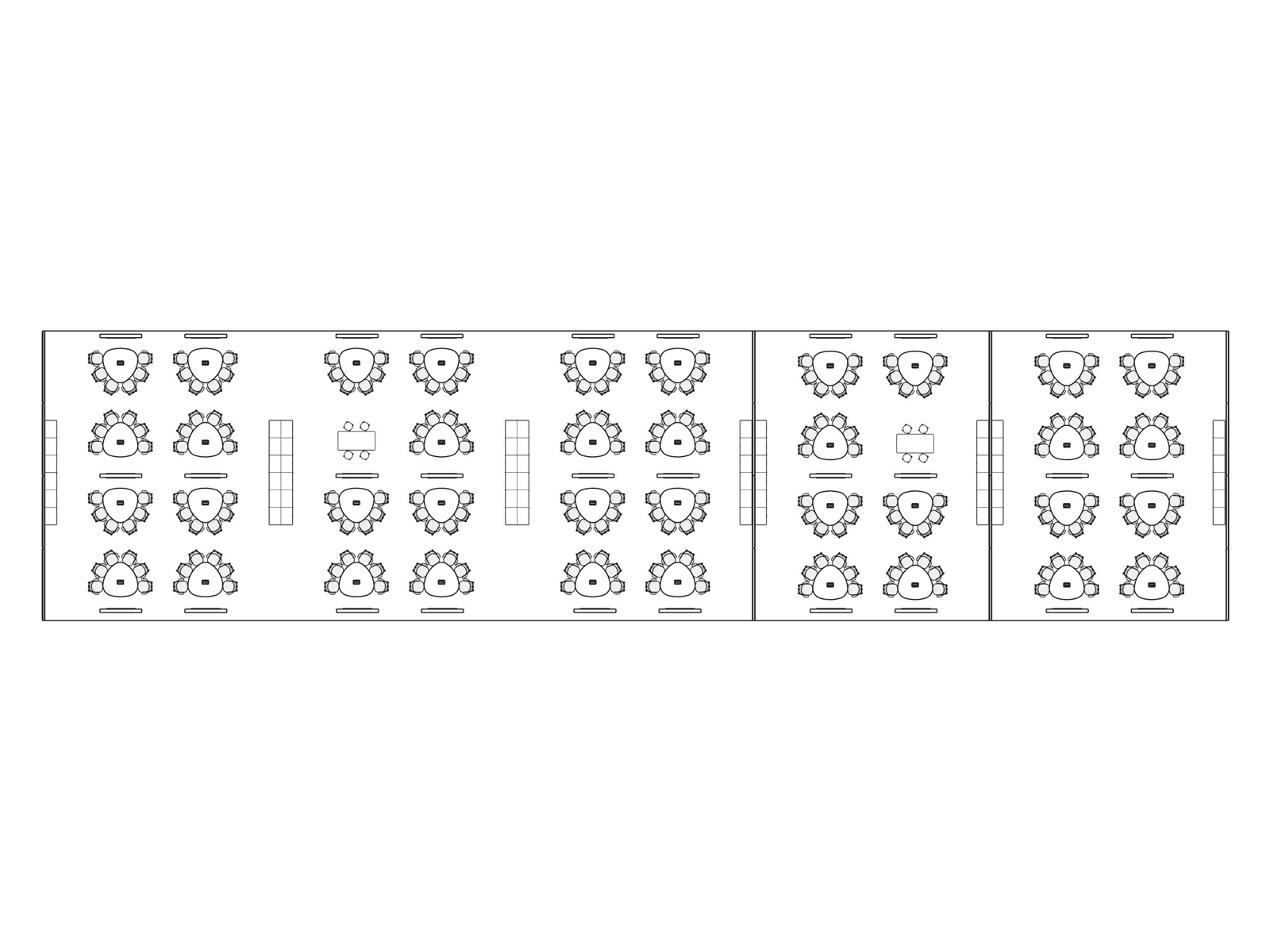 A line drawing viewed from above -  Classroom 006