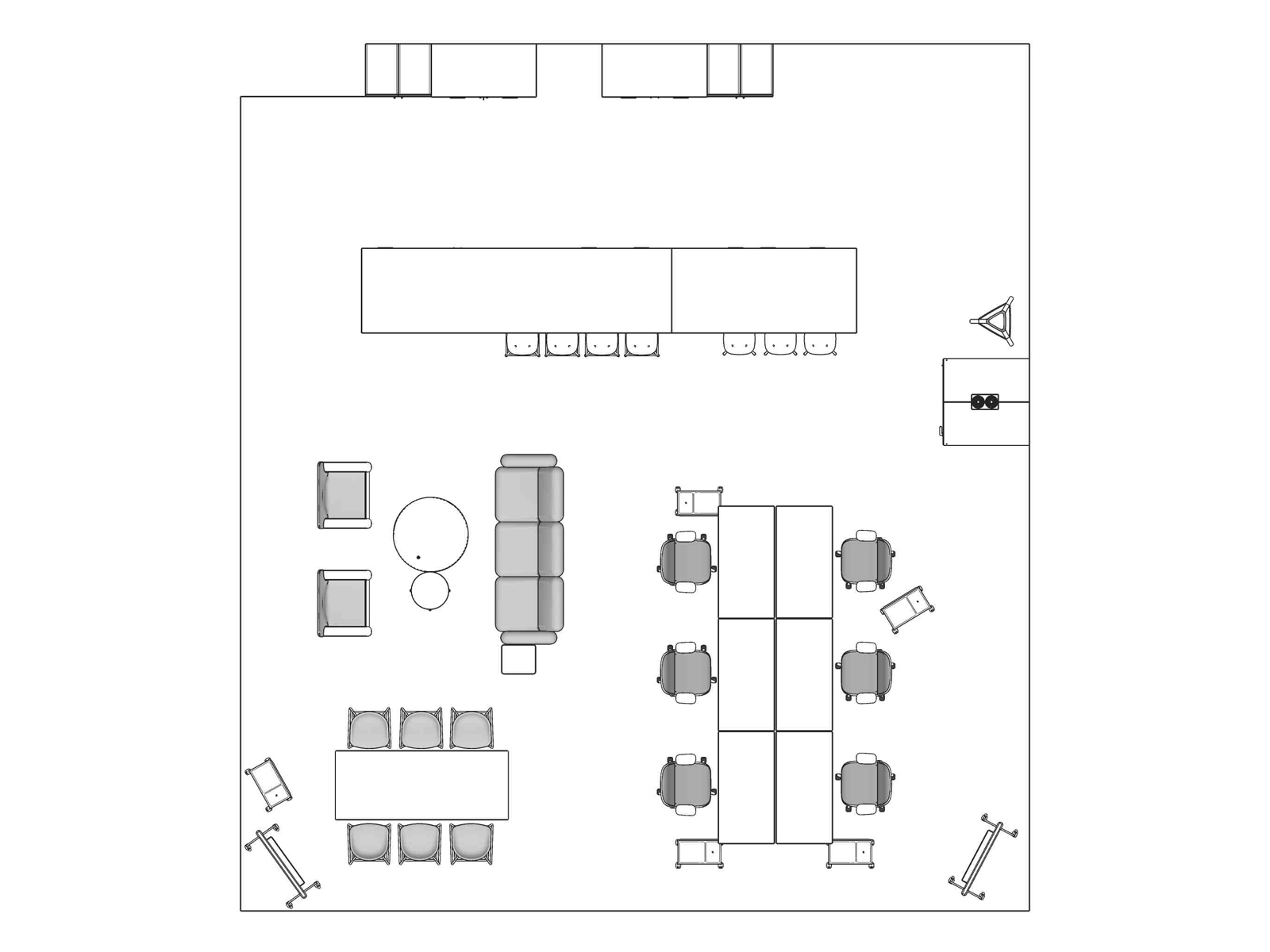 A line drawing viewed from above - Clubhouse 030