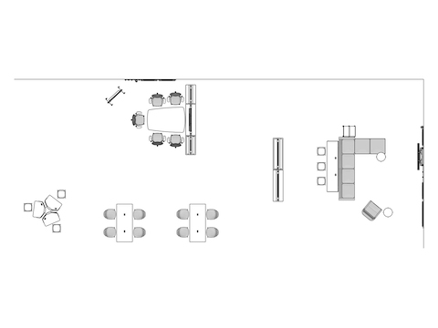 A line drawing viewed from above - Common Space 008