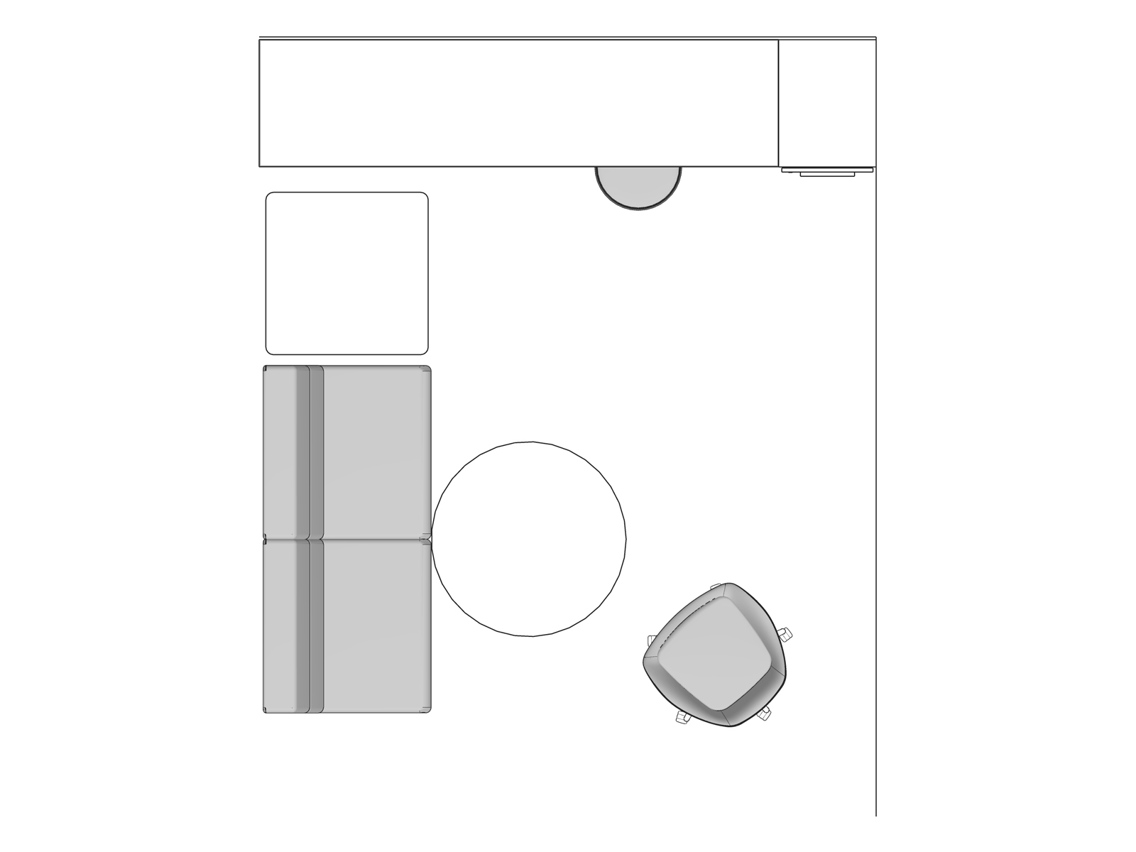 A line drawing viewed from above - Consult 003