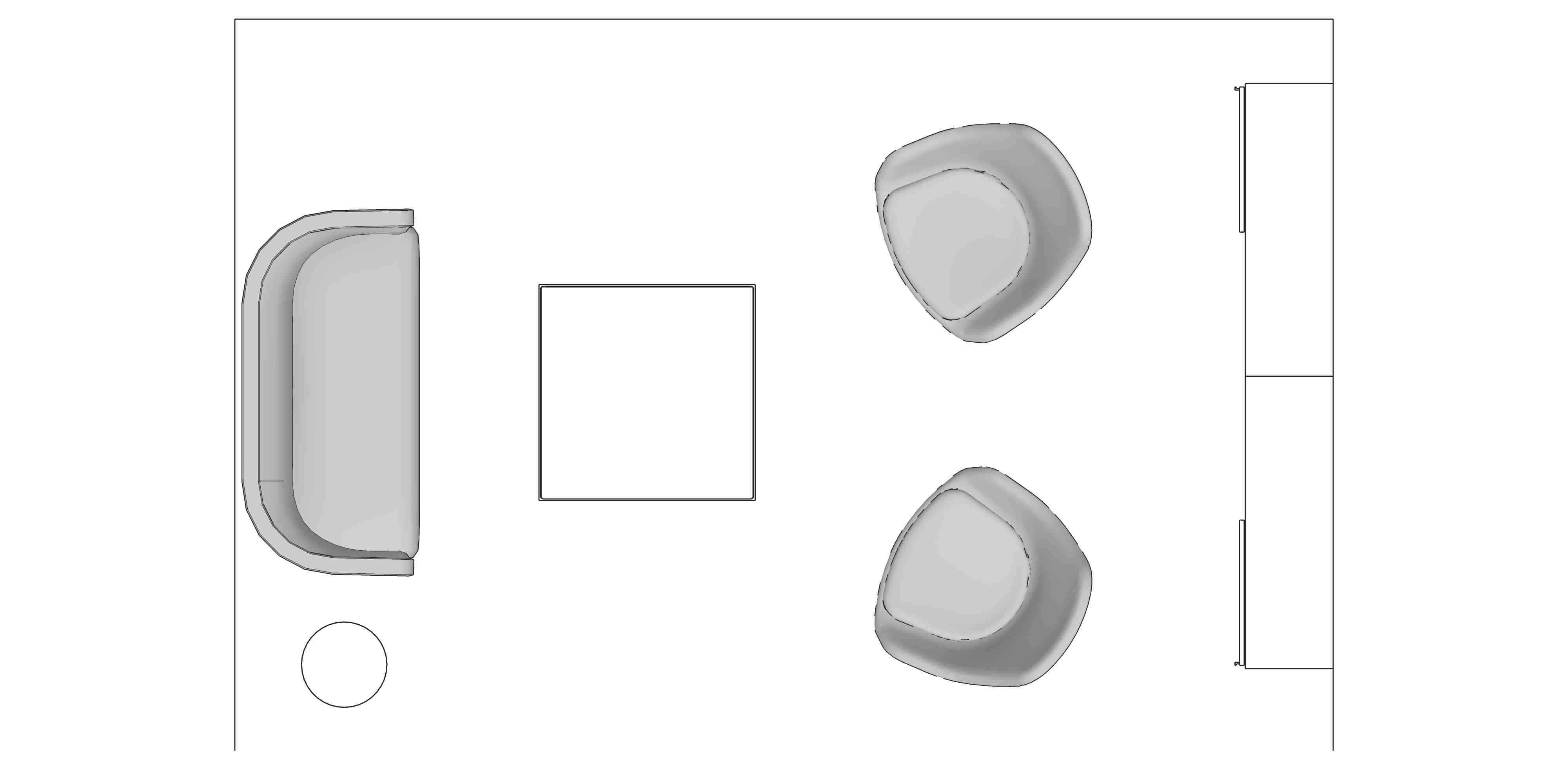 A line drawing viewed from above - Consult 006