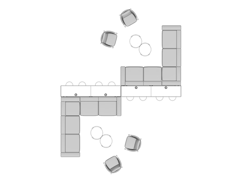Un disegno al tratto visto dall'alto -Landing (Aggregazione) 022 EUR