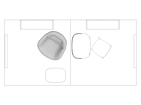 A line drawing viewed from above - Focus 002