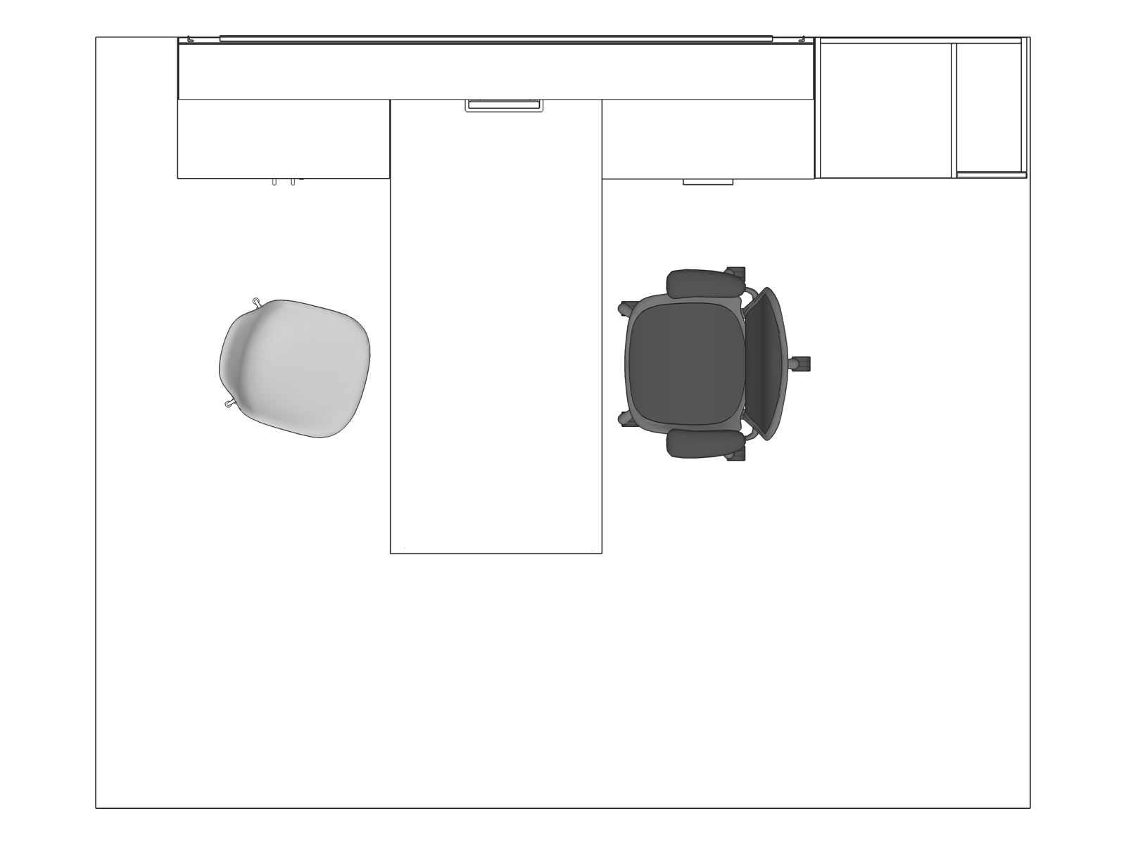 A line drawing viewed from above - Haven 021