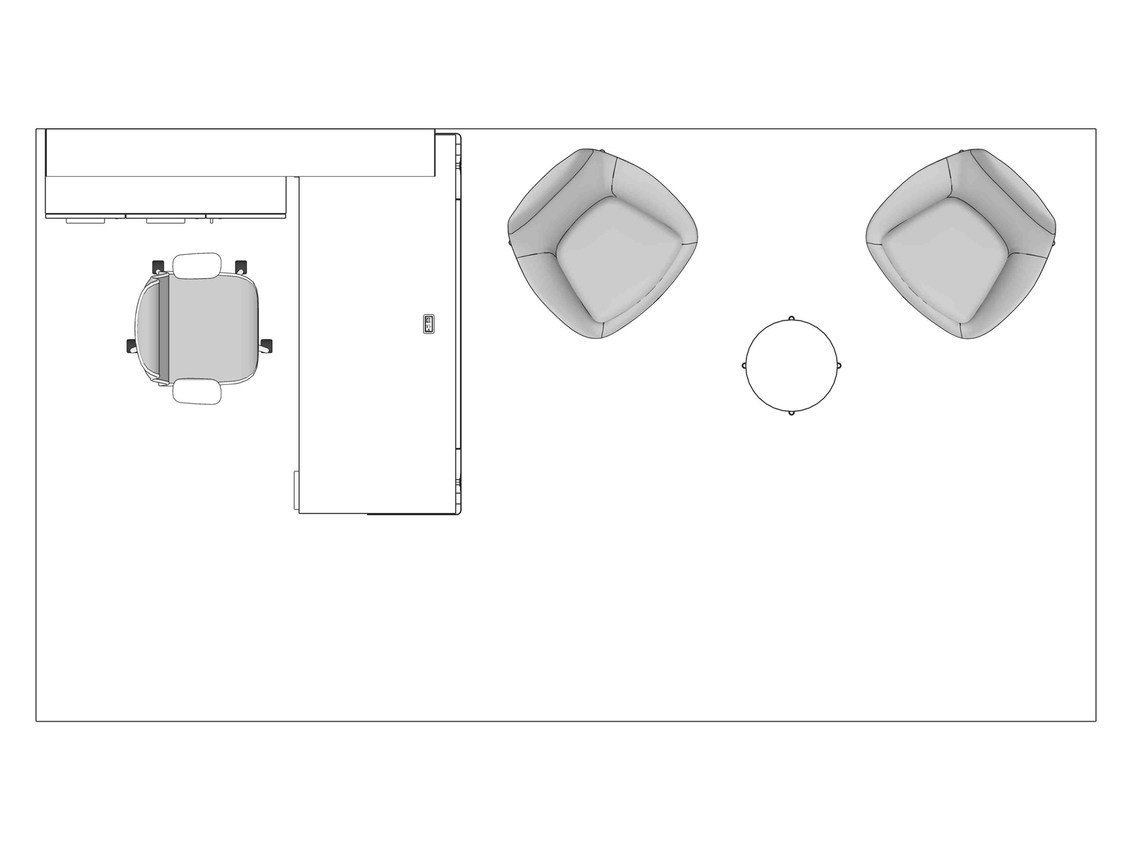 A line drawing viewed from above - Haven 042