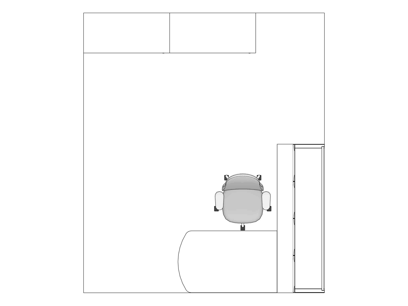 A line drawing viewed from above - Haven 045