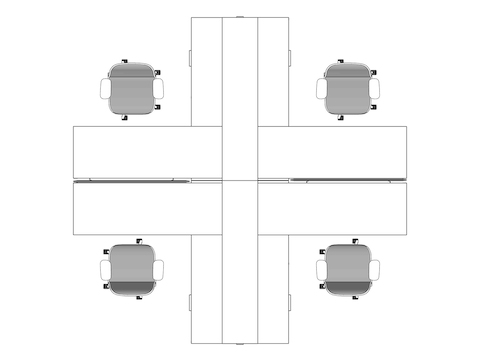 A line drawing viewed from above - Hive 006