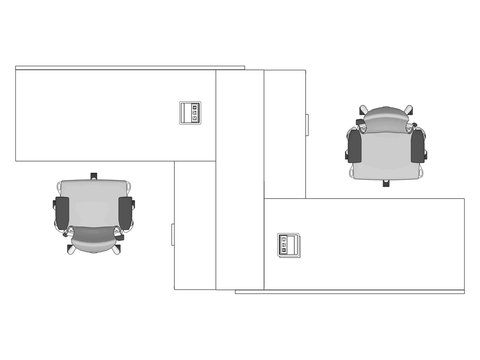 A line drawing viewed from above - Hive 015