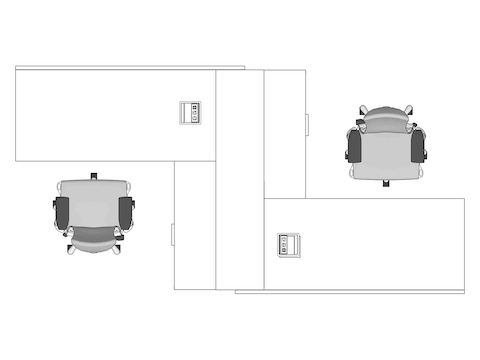 A line drawing viewed from above - Hive 015