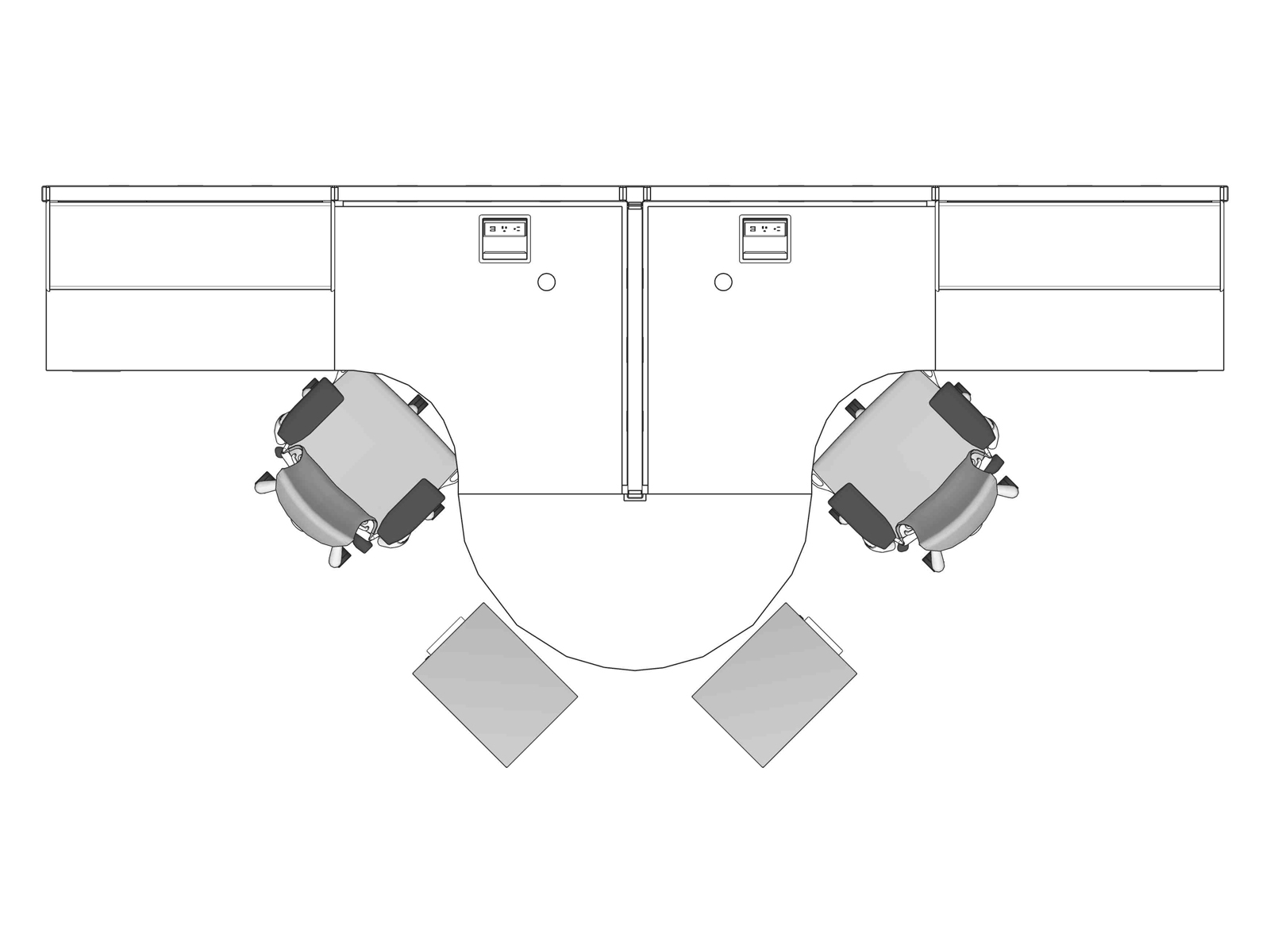 A line drawing viewed from above - Hive 025