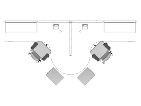 A line drawing viewed from above - Hive 025