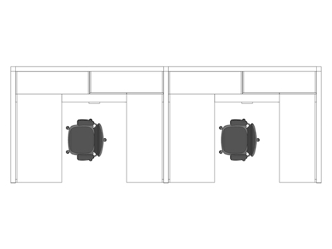 A line drawing viewed from above - Hive 034