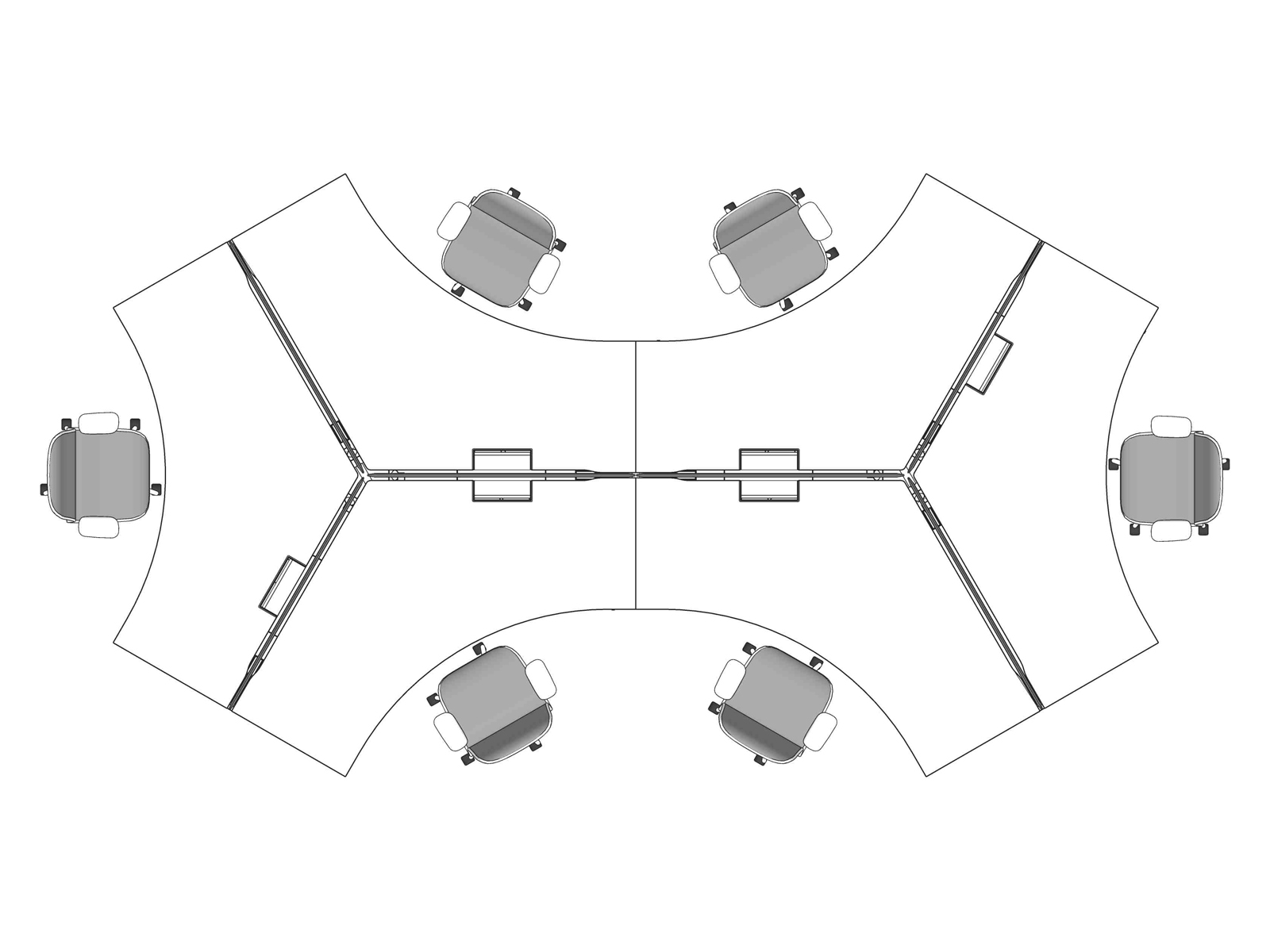 A line drawing viewed from above - Hive 074