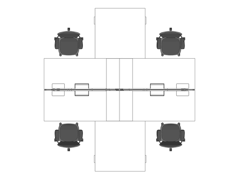 A line drawing viewed from above - Hive 076