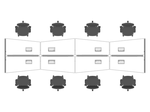 A line drawing viewed from above - Hive 097