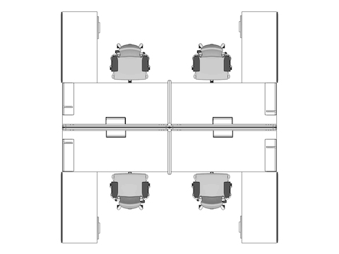 A line drawing viewed from above - Hive 101