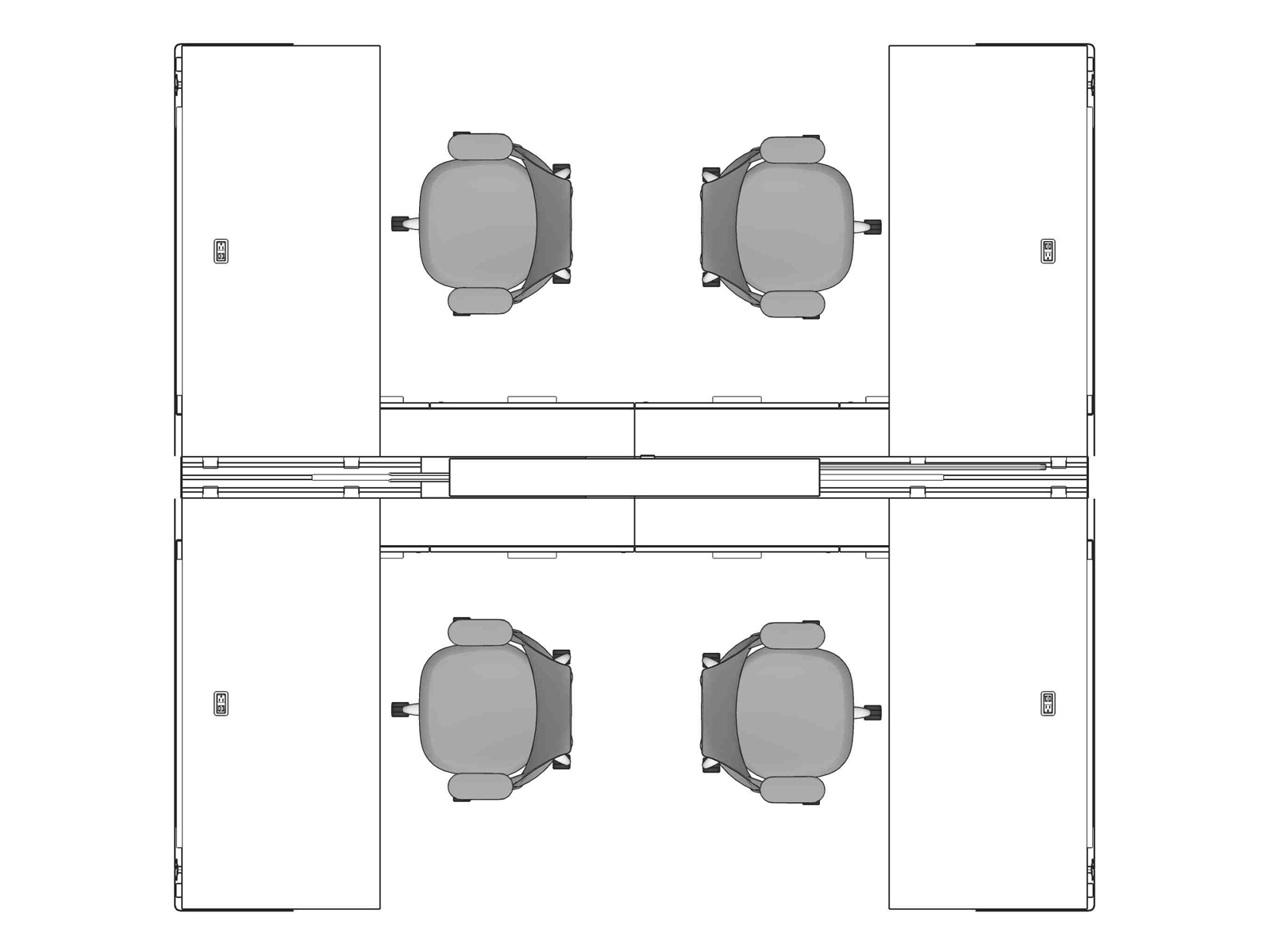 A line drawing viewed from above - Hive 114