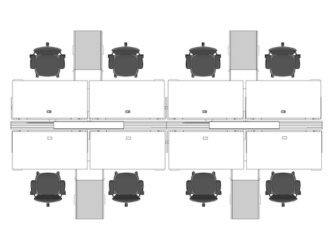 A line drawing viewed from above - Hive 119
