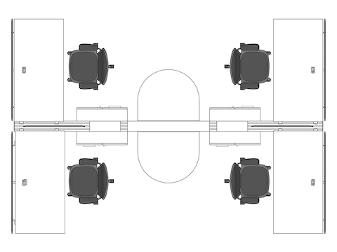 A line drawing viewed from above - Hive 123