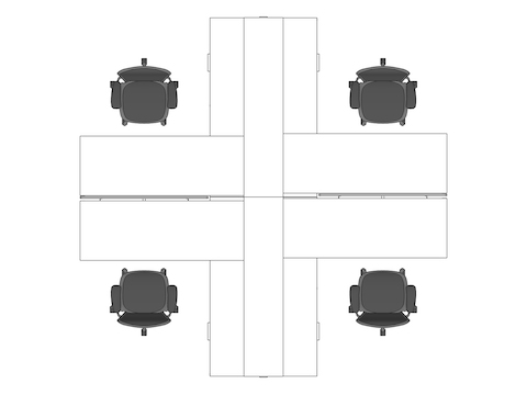 A line drawing viewed from above - Hive 132
