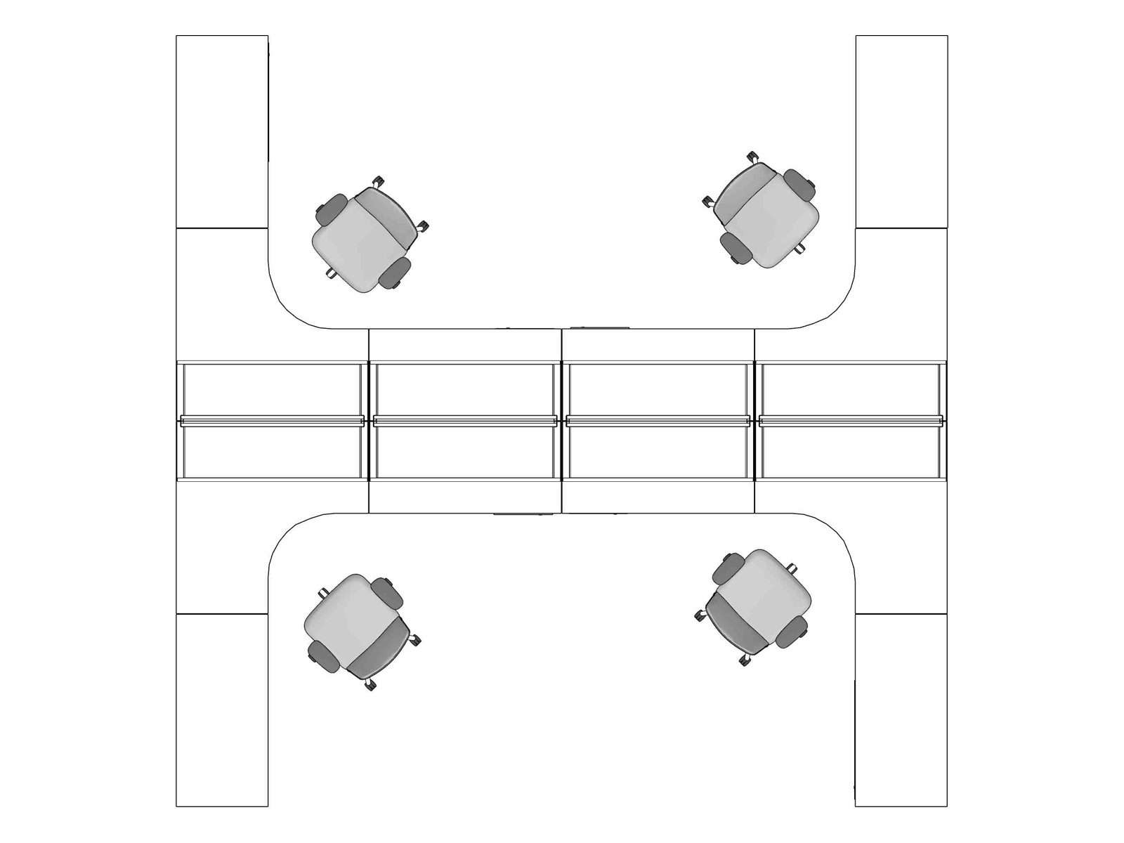 A line drawing viewed from above - Hive 150