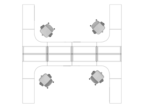 A line drawing viewed from above - Hive 150