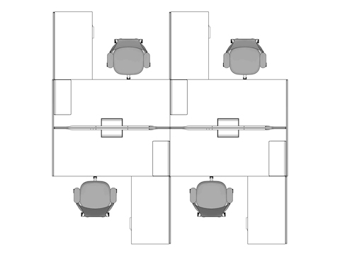 A line drawing viewed from above - Hive 166