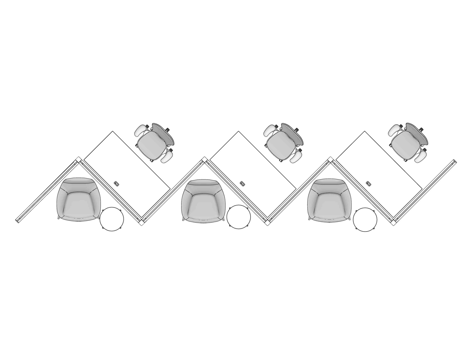 A line drawing viewed from above - Jump Space 047