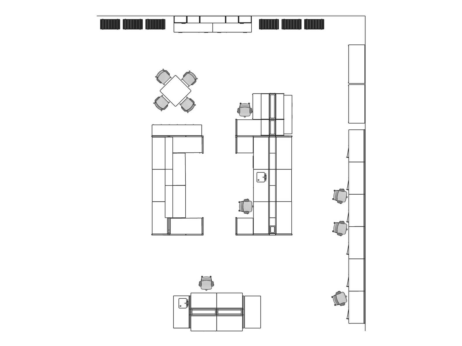 A line drawing viewed from above - Laboratory 004