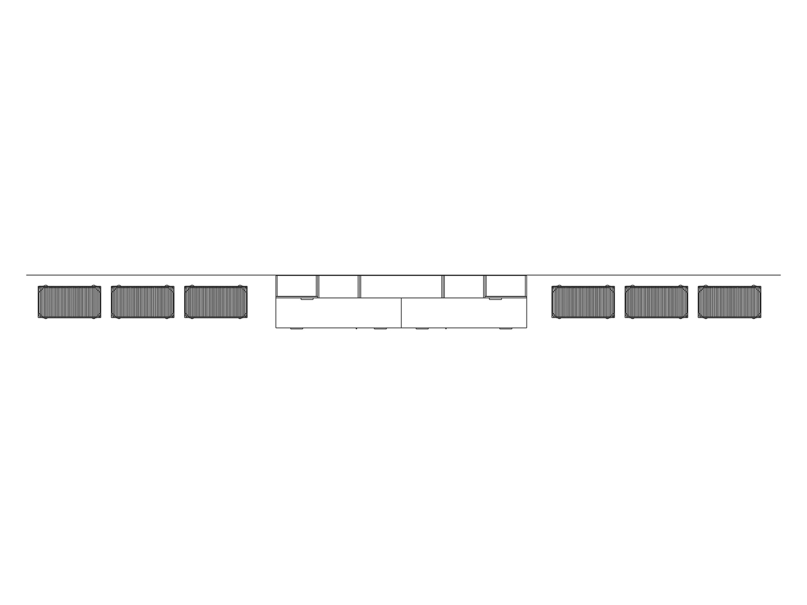 A line drawing viewed from above - Laboratory 006