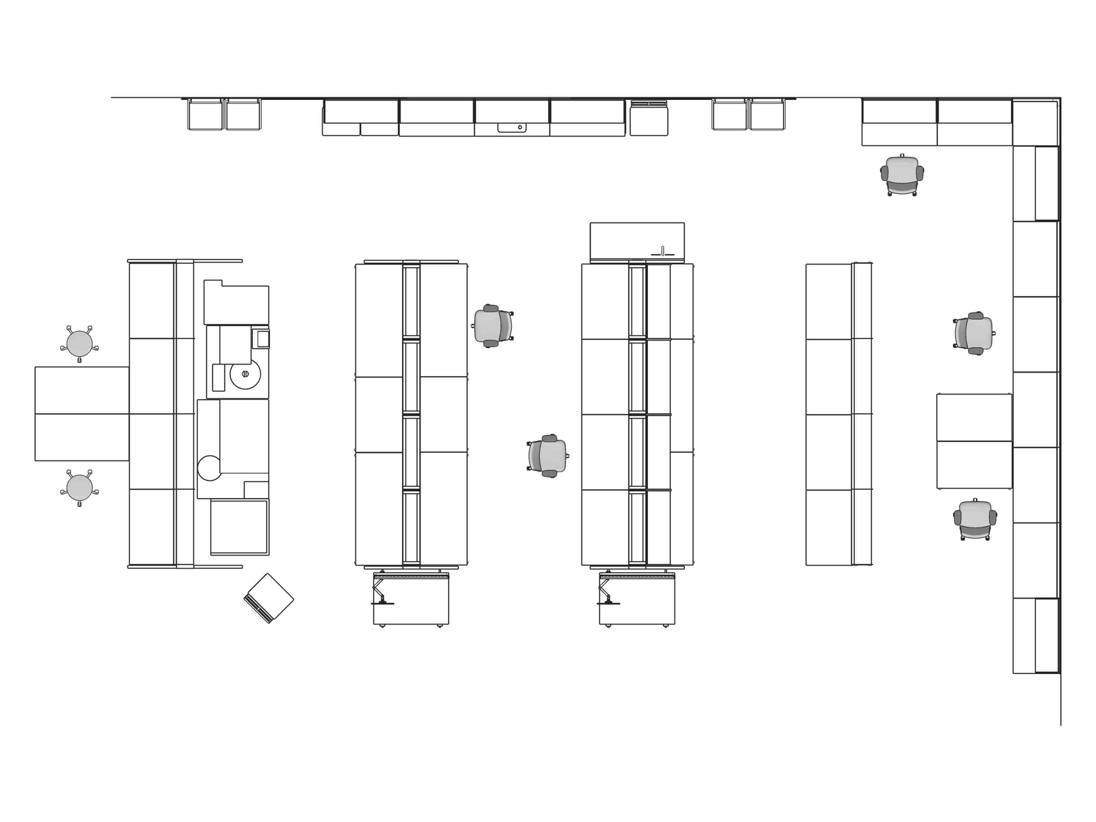 A line drawing viewed from above - Laboratory 008