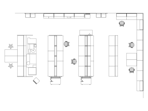 A line drawing viewed from above - Laboratory 008
