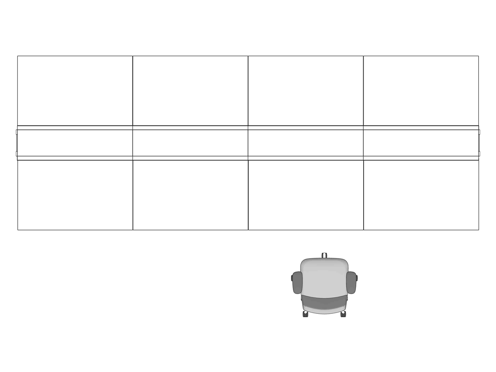 A line drawing viewed from above - Laboratory 009
