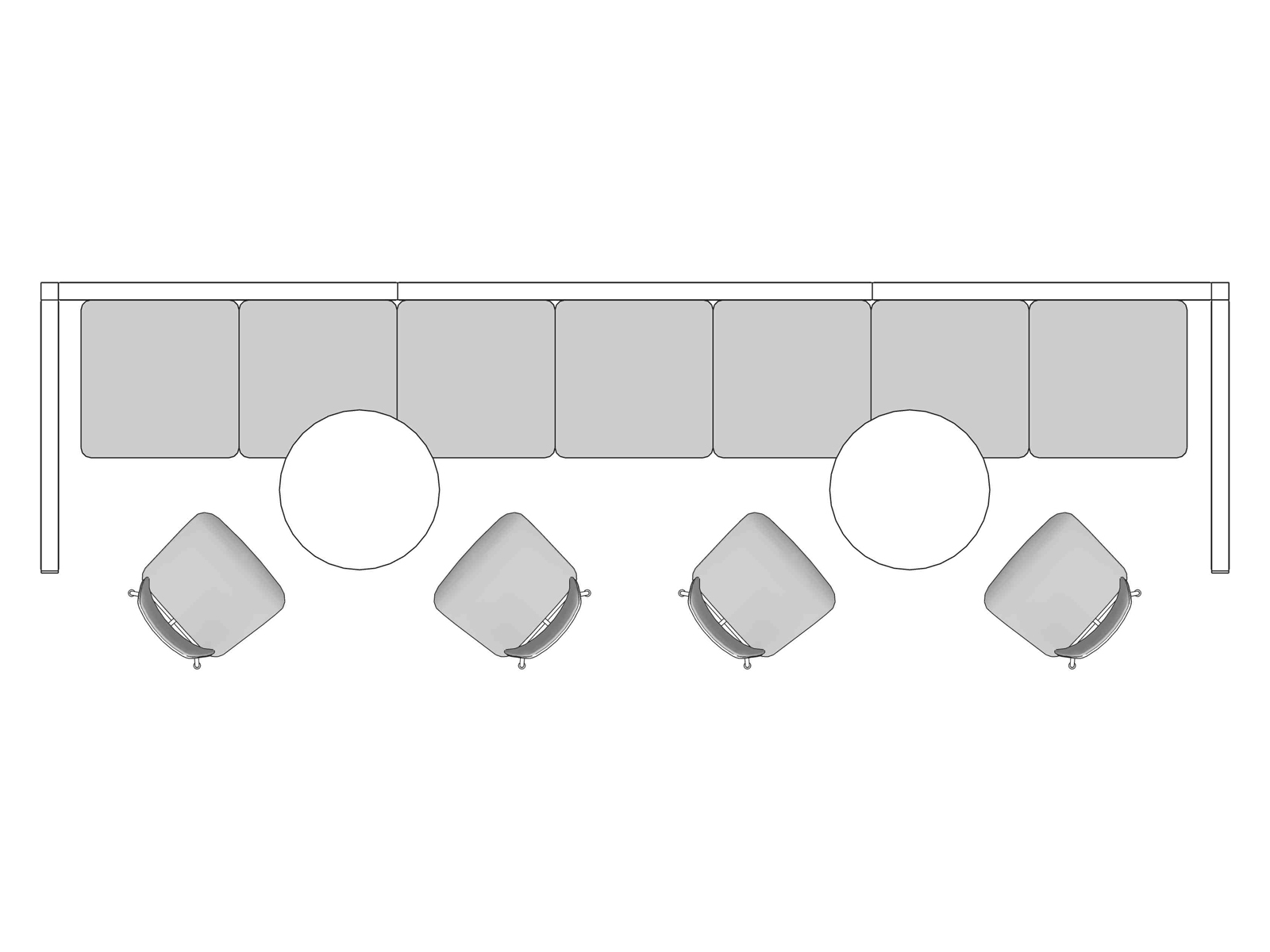 A line drawing viewed from above - Landing 002
