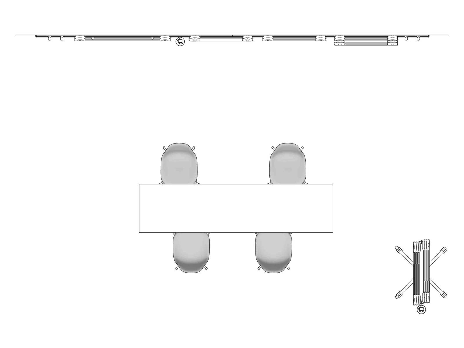 A line drawing viewed from above - Landing 015