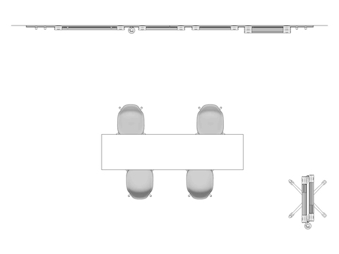 A line drawing viewed from above - Landing 015