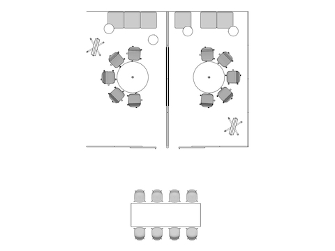 A line drawing viewed from above - Library 002