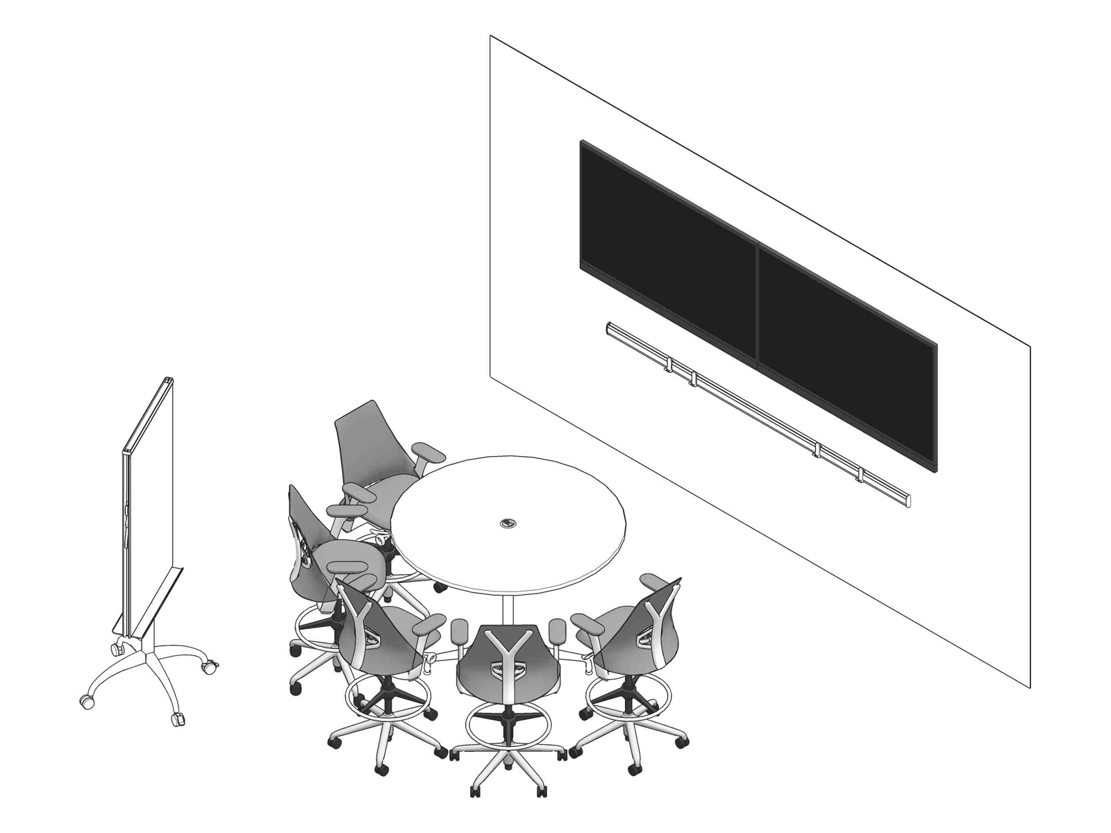 A line drawing - Meeting Space 018