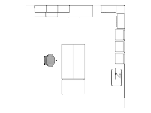 A line drawing viewed from above - Pharmacy 001