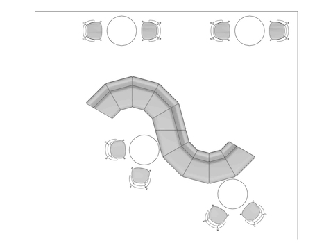 A line drawing viewed from above - Plaza 018