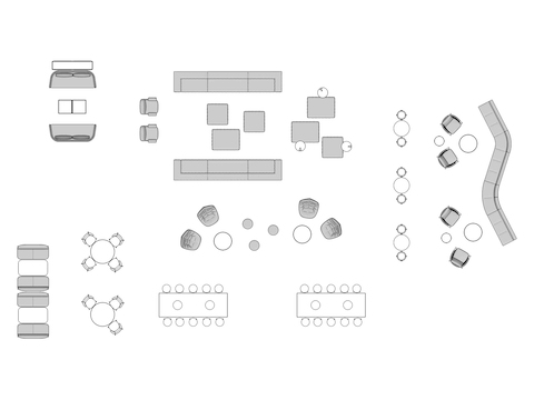 A line drawing viewed from above - Plaza 035 C
