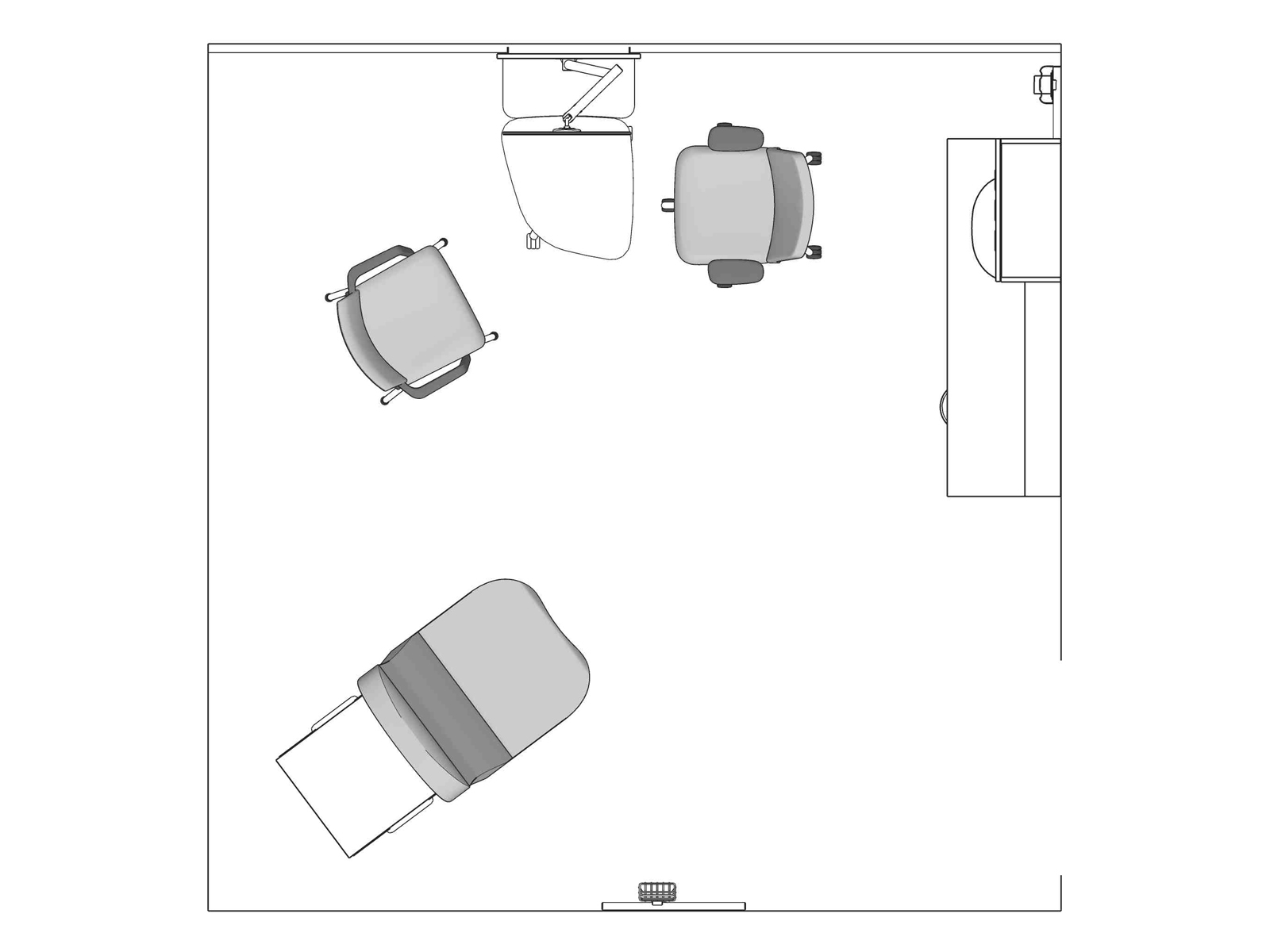 A line drawing viewed from above - Telemedicine 001