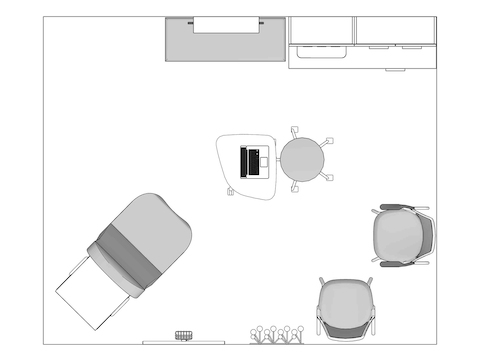 A line drawing viewed from above - Telemedicine 006