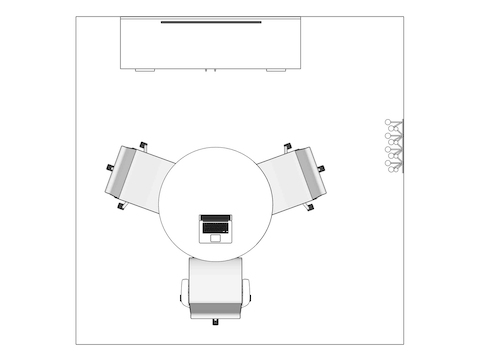 A line drawing viewed from above - Telemedicine 008