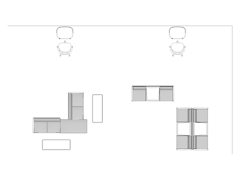 A line drawing from above - Waiting Room 005