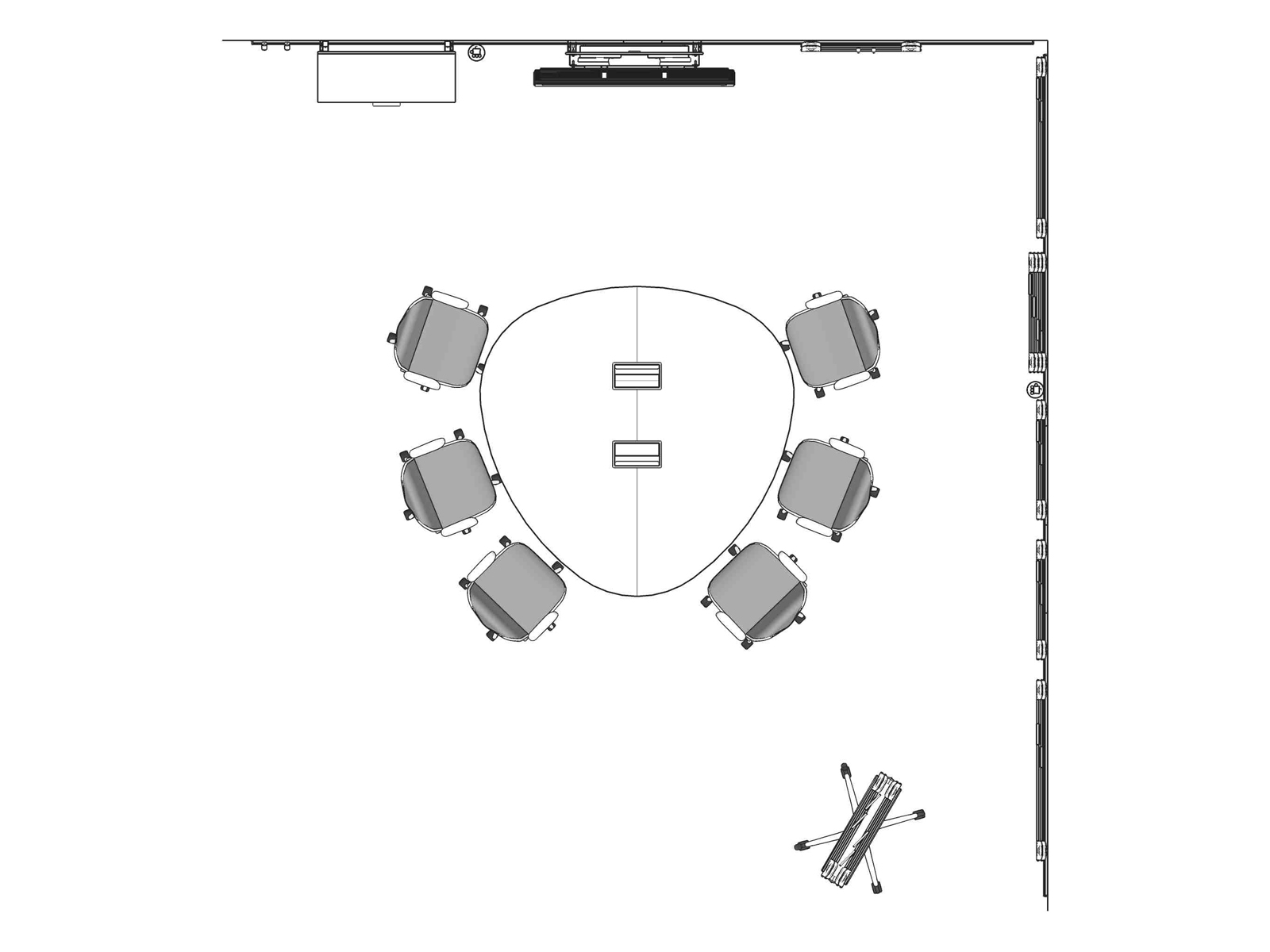 A line drawing viewed from above - Workshop 017