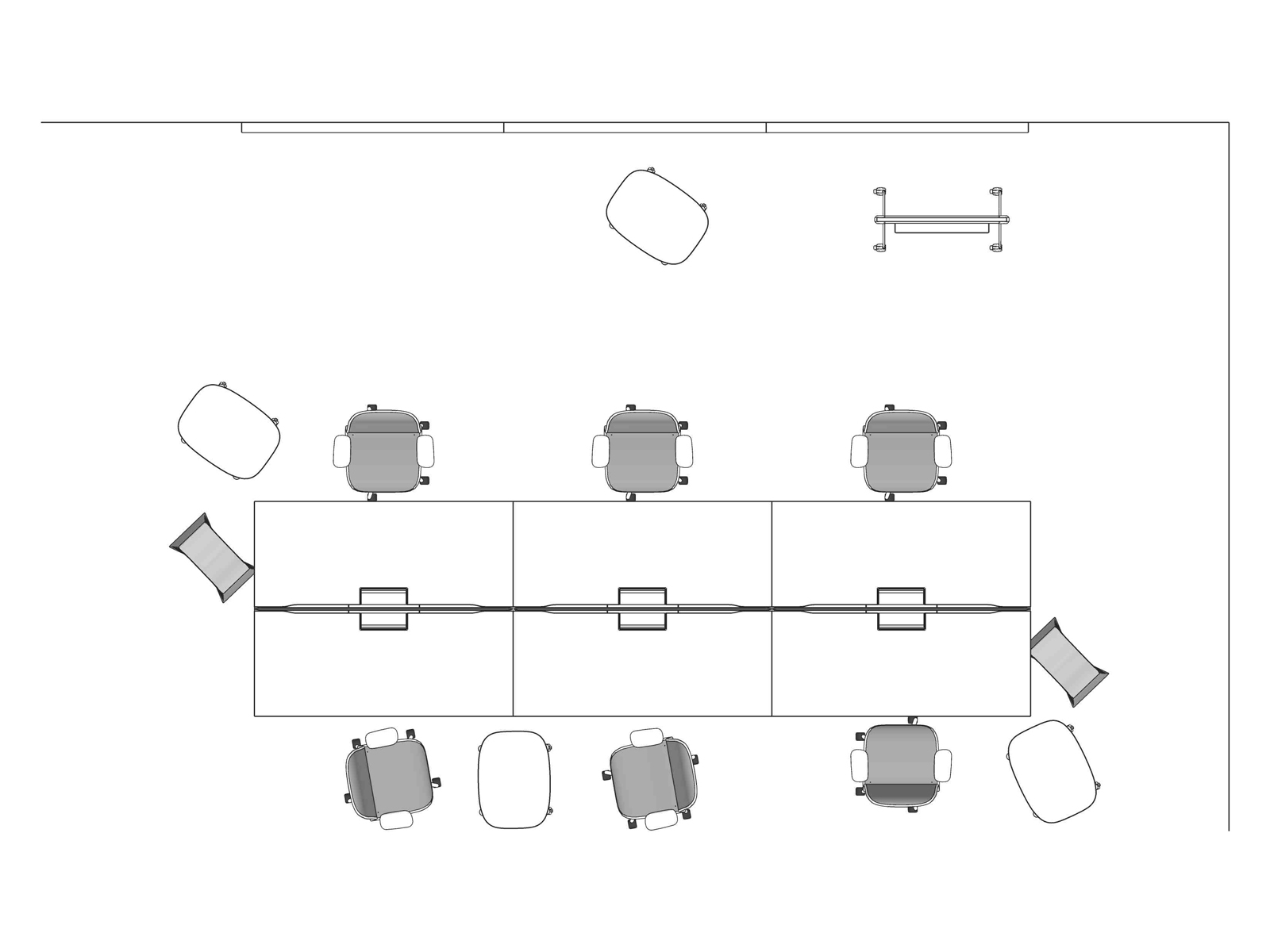 A line drawing viewed from above - Workstation 105