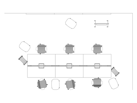 A line drawing viewed from above - Workstation 105