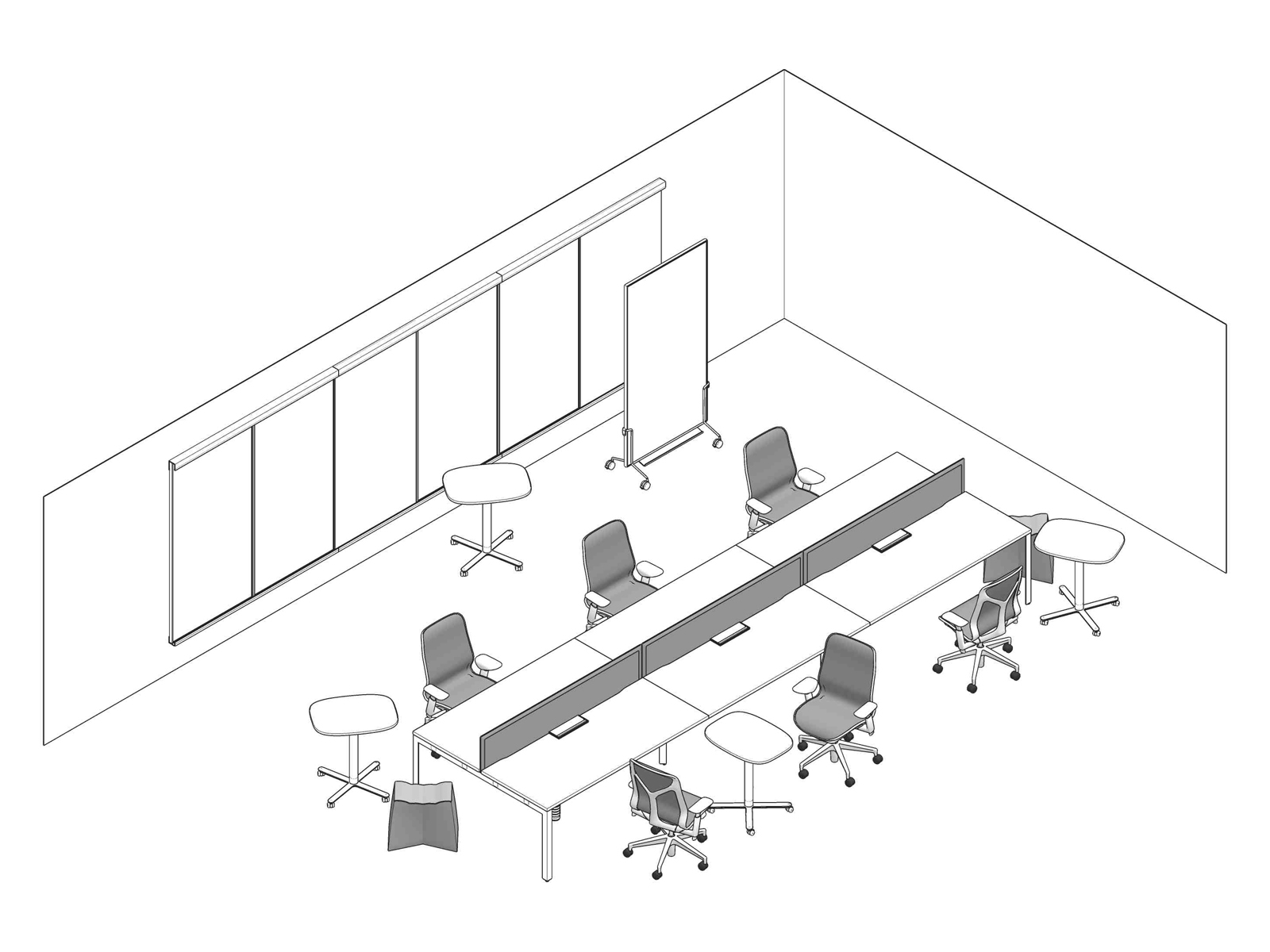 A line drawing - Workstation 105