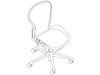 A line drawing - Aeron Chair–A Size–Armless